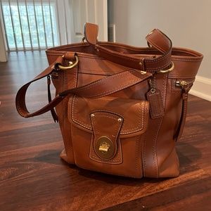 Coach, leather,brown